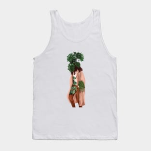 Plant Head, Girl Illustration 6 Tank Top